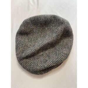 Harris Tweed Grey Herringbone Tweed Hat Size Medium